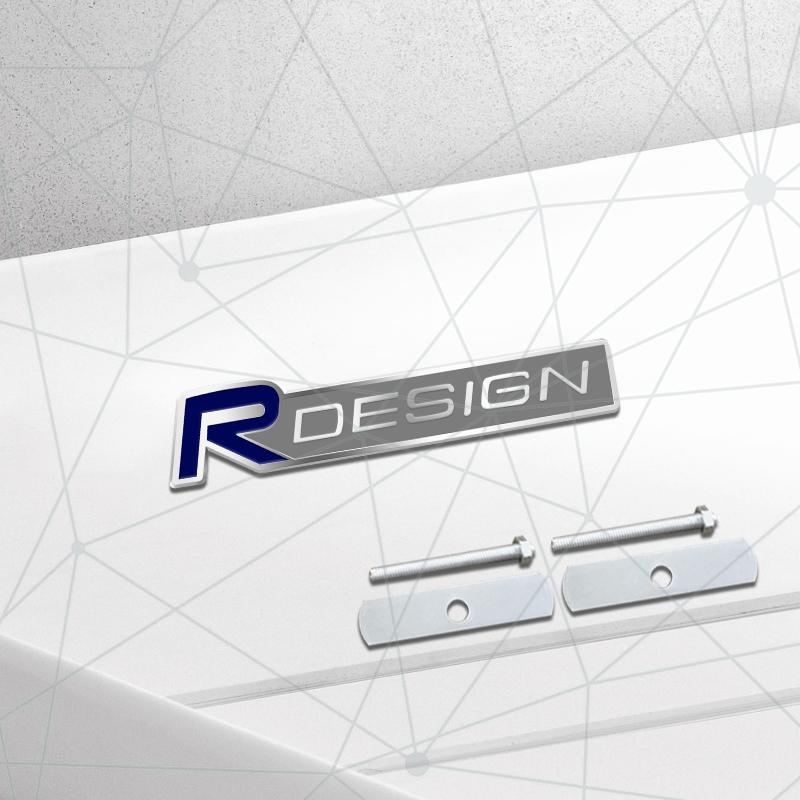 cpbkt6 3D Auto Metal R DESIGN Grille Badge Car Rear Trunk Emblem Sticker Decor For Volvo S60 V60 C30 XC90 XC60 XC40 V50 S90 V90 V70 S40