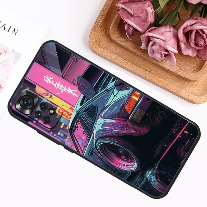 Japan JDM Sport Car Case For Xiaomi Redmi Note 9 10 11 12 13 14 Pro 9S 10S 11S 12S Redmi 14C 13C 10C 12C Cover