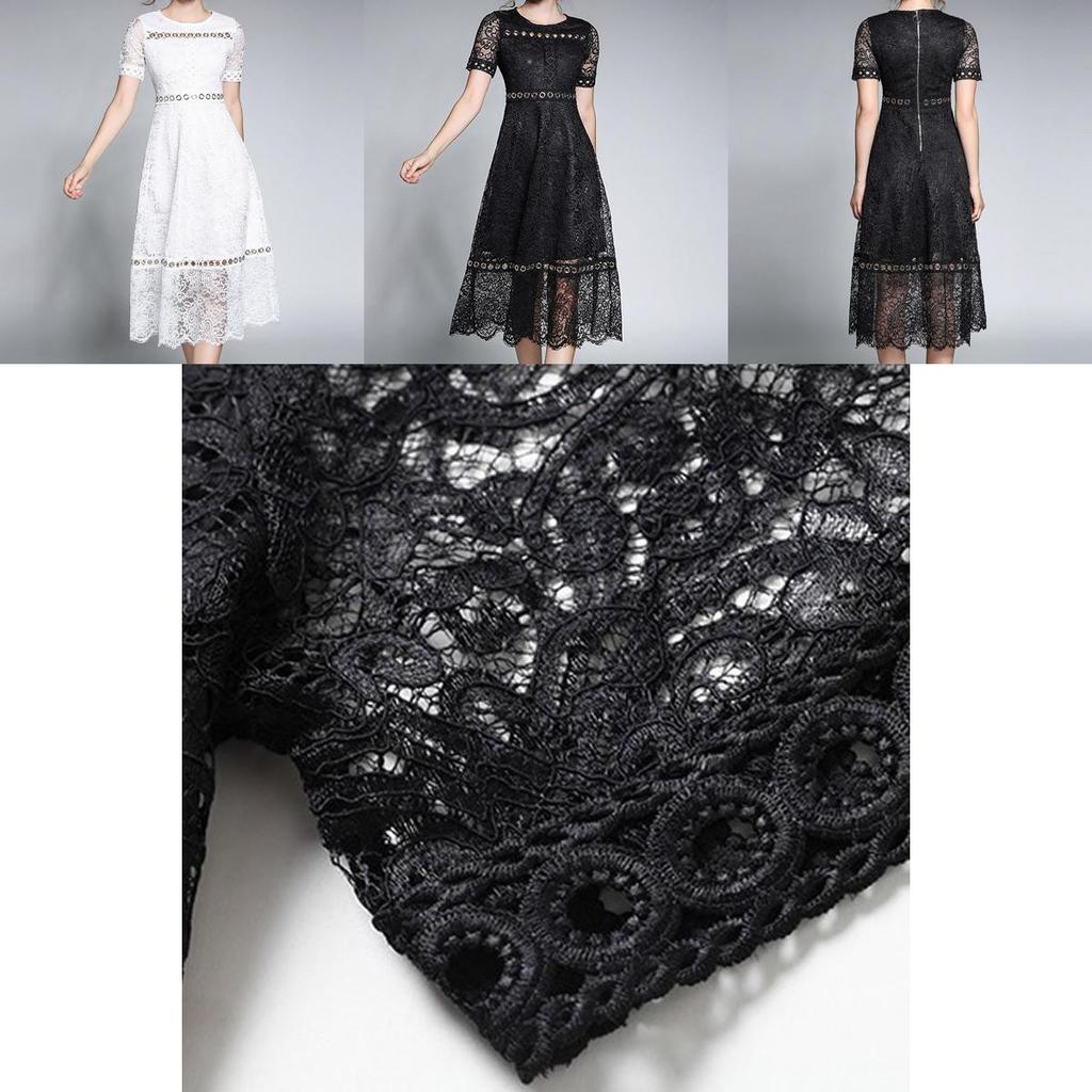 Abito da Cocktail da Donna in Pizzo Floreale Sweetheart Aderente e Svasato per Eleganti Serate