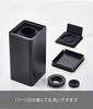 Yamazaki Roll-Type Wet Wipe Case, Black, Approx. W8 x D9 x H17cm, Tower Series, Airtight, Moisturizing, Silicone Cap, 6503