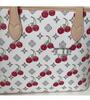 Cherry Print Denim Handbag - High-Quality, Large Capacity Commute Tote Shoulder Bag, 2025 Fashion.