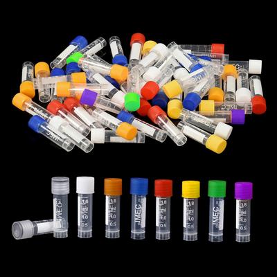 50/100Pcs 1-10ml Lab Plastic Frost Test Tubes Καπάκι σφραγίδας φιαλιδίου, Graduated Marks Σωληνάρια φυγοκέντρου με ποδιές κωνικό κάτω μέρος για εργαστηριακό σχολείο Εκπαιδευτικό
