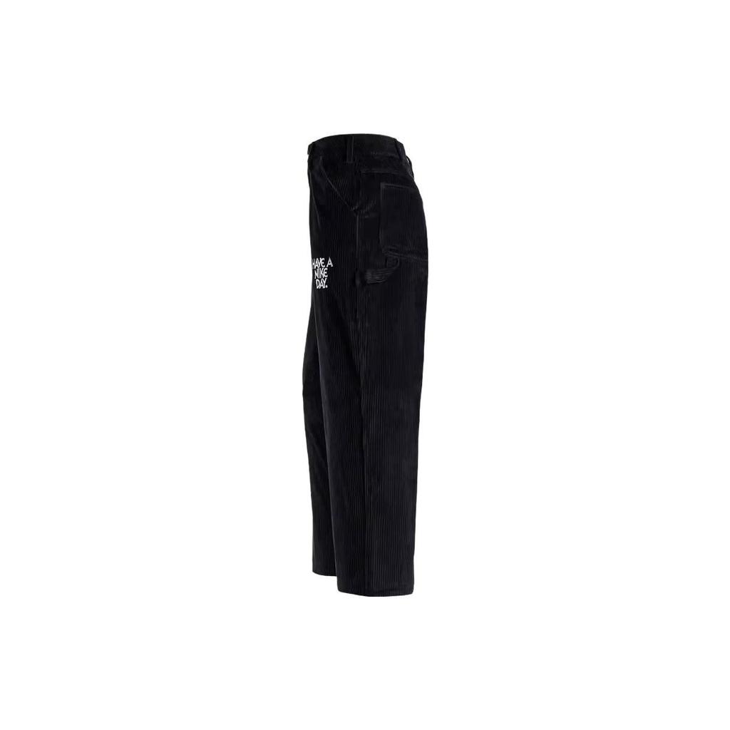 Nike Solid Color Letter Embroidery Logo Casual Pants Men Bottoms Black HF0354-010