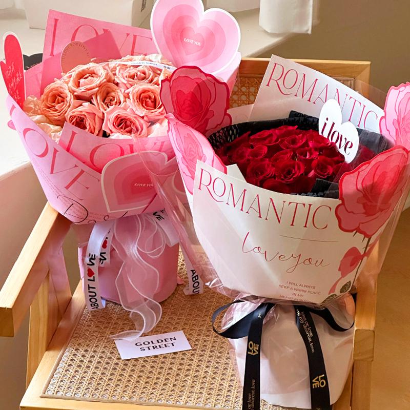 

10 шт. оберточная бумага для роз на день святого Валентина, бумага для цветов, цветочная упаковка, цветочный магазин