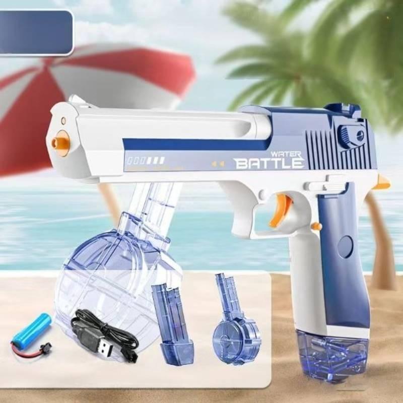 

Capacity Electric Large Water Gun Water Splashing Festival Prop Beach Toy Gift Blue A