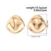 SHIXIN Trendy Smooth Surface Water Drop Big Stud Earrings for Women Punk Geometry Gold Color Earrings Party Jewelry Accessories
