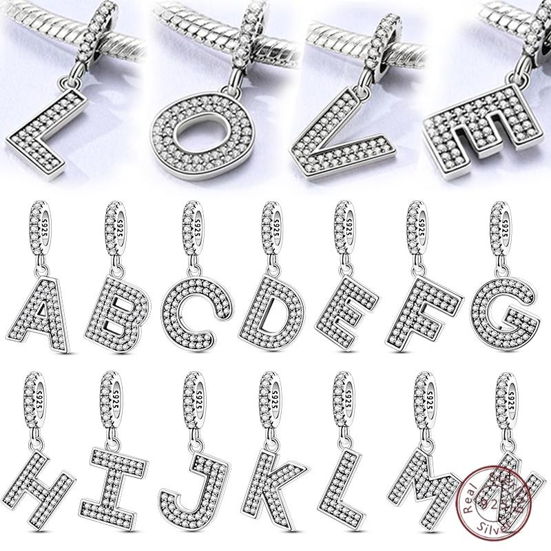 Copper Beaded Pendant 26 Letters A-Z Diy Name Beads Suitable For Original Bracelet Jewelry Making