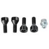 4pcs M14x1.25 M12x1.5 Wheel Locking Bolts Black Steel Lug Bolt Nut Key 36136776076 For BMW MINI R50 2/4/5/6/7 Series X1 X3 X 5