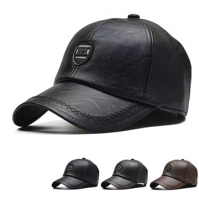 PU Winter Baseball Cap Männer Snapback Hut Einstellbar winiter warme Ohrenklappen Homme hüte Hip Hop hüte