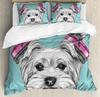 Bulldog Bedding Set For Bedroom Bed Home Group Of Young French Bulldogs With Adorable Exp Duvet Cover Quilt Cover And Pillowcase