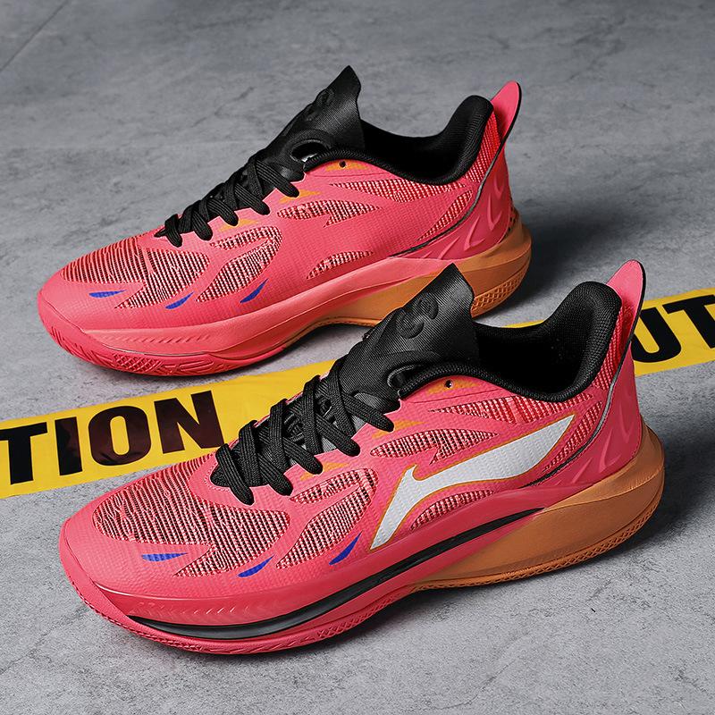 Spot online basketball shoes men's and women's actual combat, mesh summer breathable adult non-slip and wear-resistant children's sneakers