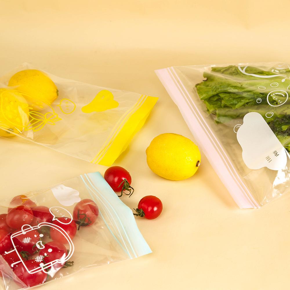 15/20/30pcs L/M/S Clear Storage Bag Snack And Sandwich Bags Ealed Vegetable Food Preservation Freezer Camping Kitchen Accessory