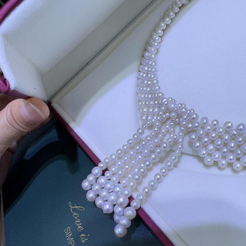 Star Bride Multi-Layer Freshwater Pearl Qipao Necklace