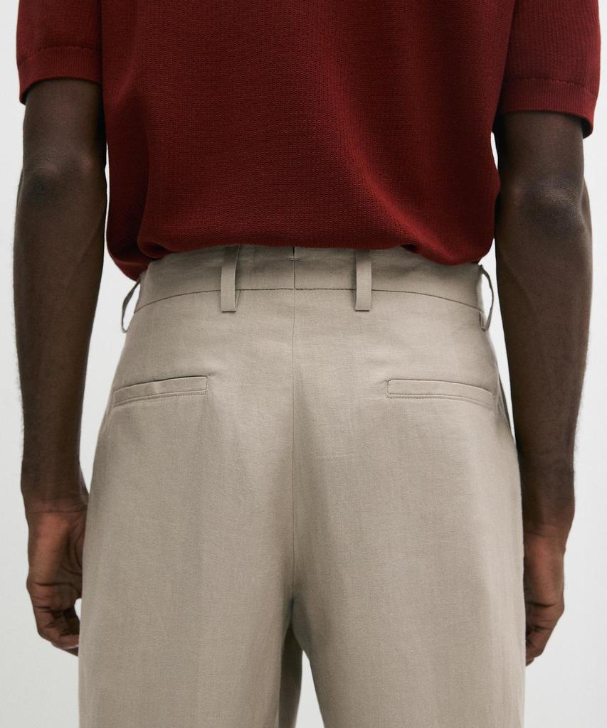 Masimodutti Linen Suit Pants