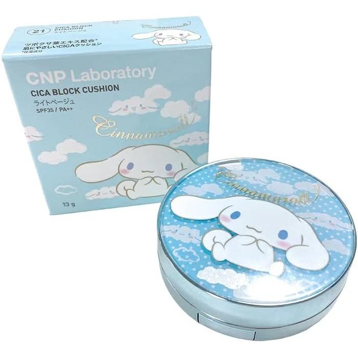 CNP Official Limited Cinnamon Sanrio Collaboration Product Deer Block Cushion Foundation 13g SPF35 PA++ (#21 Light Beige) Cinnamoroll