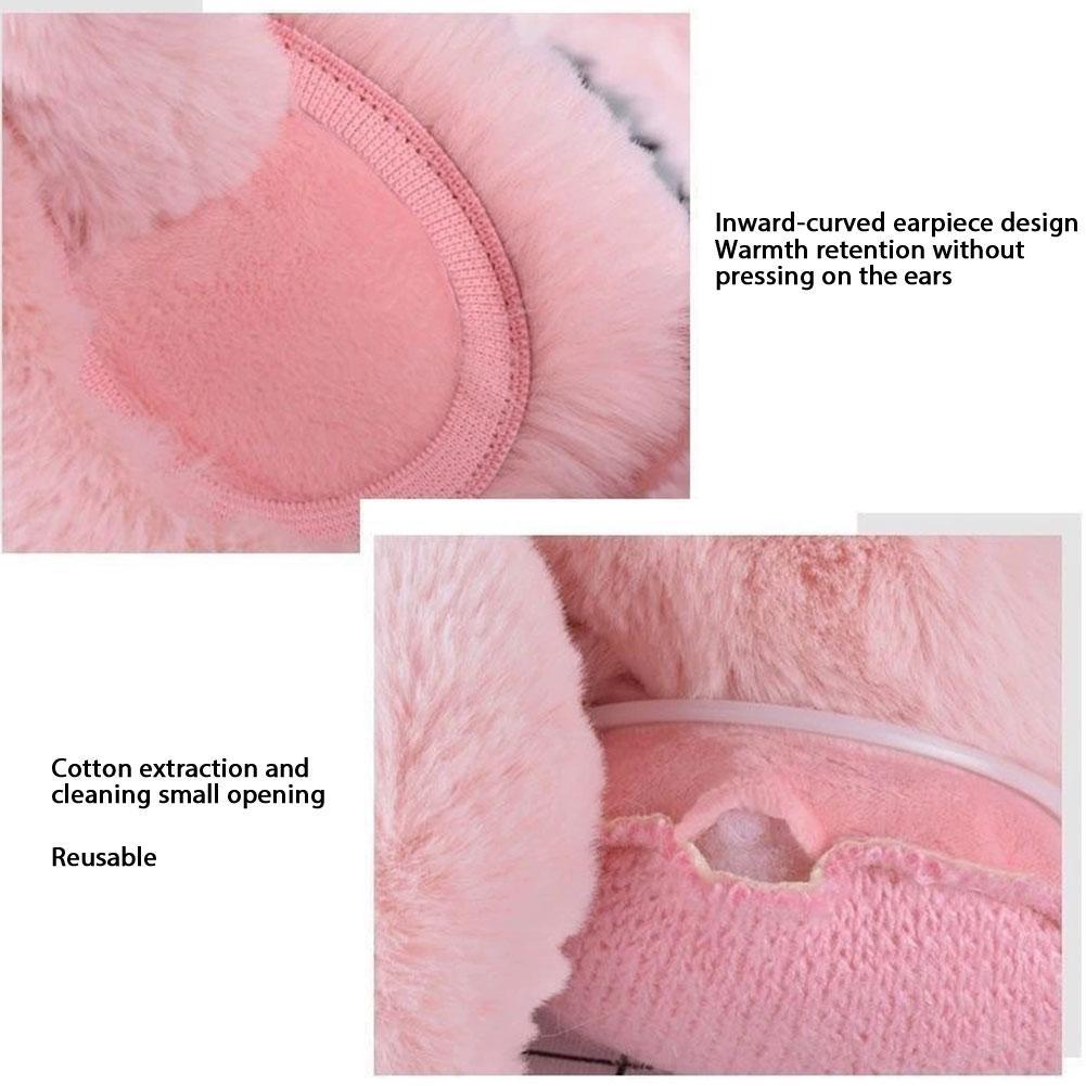 Winter Warm Plush Earmuffs Earflaps, for Women Children Riding Ski Ear Protection Cartoon Cat's Ears Fur Soft Cashmere Earflaps