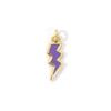 2 PCs Brass Charms 18K Gold Plated Colorful Enamel Cloud Meteor Lightning Weather Pendant For DIY Necklace Jewelry Making