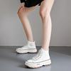 New Women High Top Sneakers Lace-Up Casual Plarform Height Canvas Non-slip Wear Resistant Fashion Spring Female Vulcanize Shoes