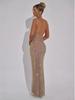 2026 European & American Summer Backless Sequin Evening Gown with Spaghetti Straps