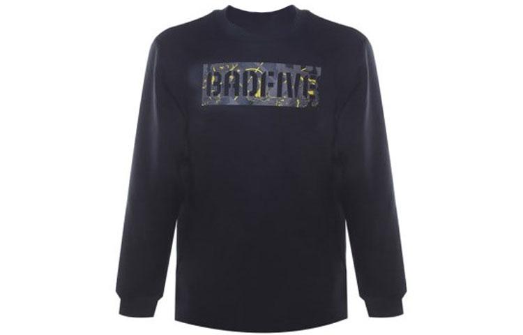 Li Ning Badfive Letter Print Casual Sports Fleece Lined Sweatshirt Unisex Black AWDRB91-1 XXL