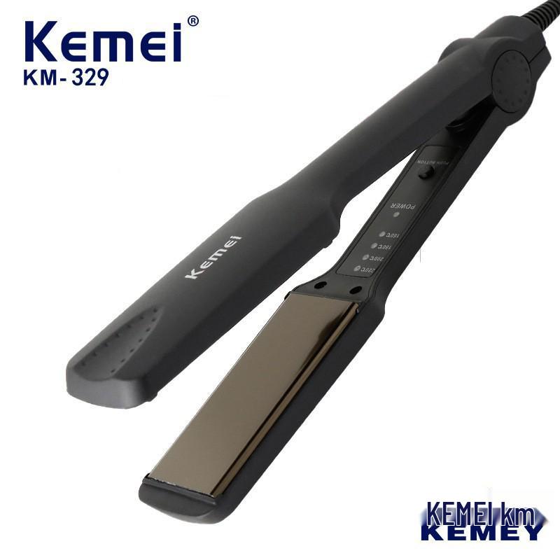 Kemei KM-329 Hair Straightener: Ceramic, Fast Heating, Constant Temperature, Damage-Free, Women's Electric Straightening Iron.