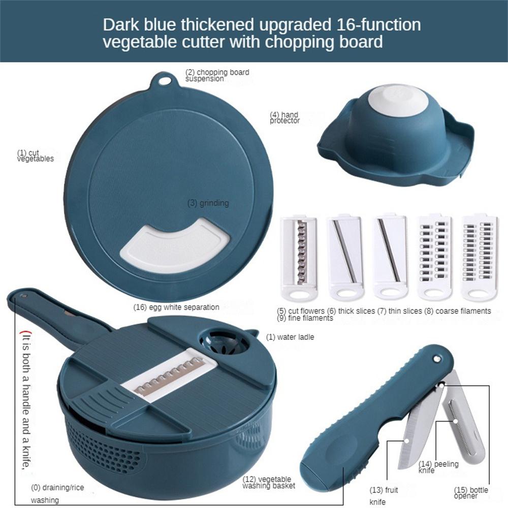 Multi-function Vegetable Cutter Slicer Manual Potato Peeler Dicing Blades Food Fruit Grater Shredder Kitchen Chopper Cutter