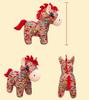 Zodiac Year of the Horse Koi Floral Plush Doll Ornament - New Year Gift
