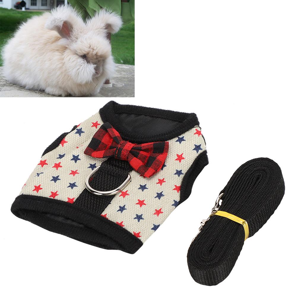 Small Animal Leash Chest Strap Harness Traction Vest for Rabbit Hamster Guinea Pig Pet SuppliesS