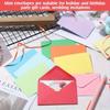 50pcs Mixed Color Mini Envelope Set | Glue Seal | 10.01×7.01 Cm | Multi-Functional Gift Card/Business Card Envelopes for School