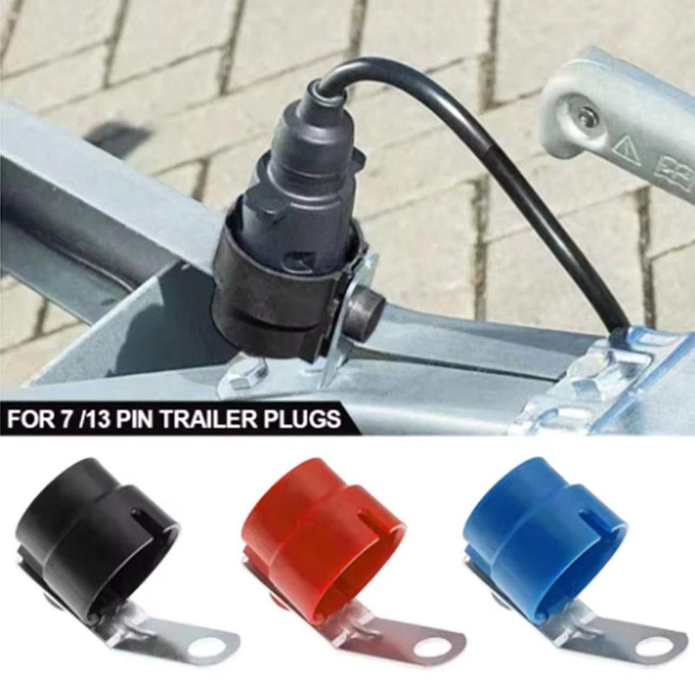 Round Design Trailer Plug Holder Weatherproof Plug Adapter Robust Parking Cover  Caravan Protection