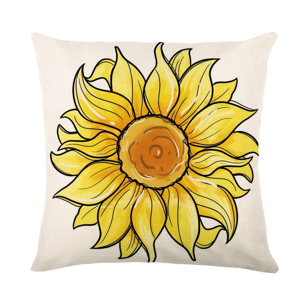 Sunflower Home Pillow Cases - “Home Sweet Home” Sunshine DesignLiving Room Sofa Cushion Cover, Bedroom Room Decoration
