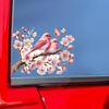 QT2310#15cm Pink Bird & Cherry Blossom Branch Car Sticker, Suitable for Laptop, Car, Truck, Van, SUV, Motorcycle, Bumper, Window