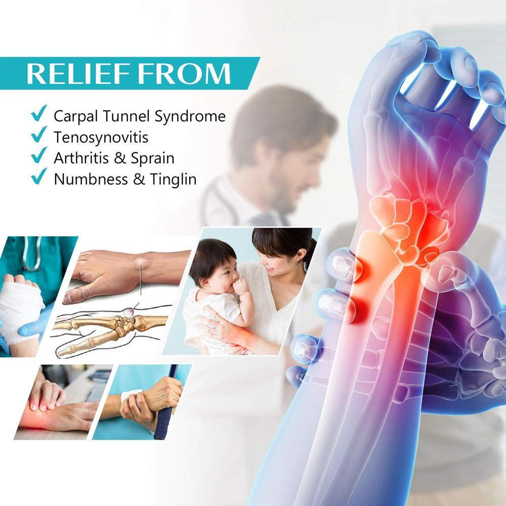 1Pair Thumb Wrist Support Brace,Elastic Arthritis Fingerless Glove for Pain Relief, Wrist Compression Sleeve Splint