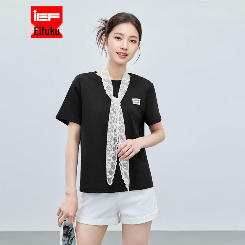 IEF 2026 Summer Lace Design Casual T-shirt S