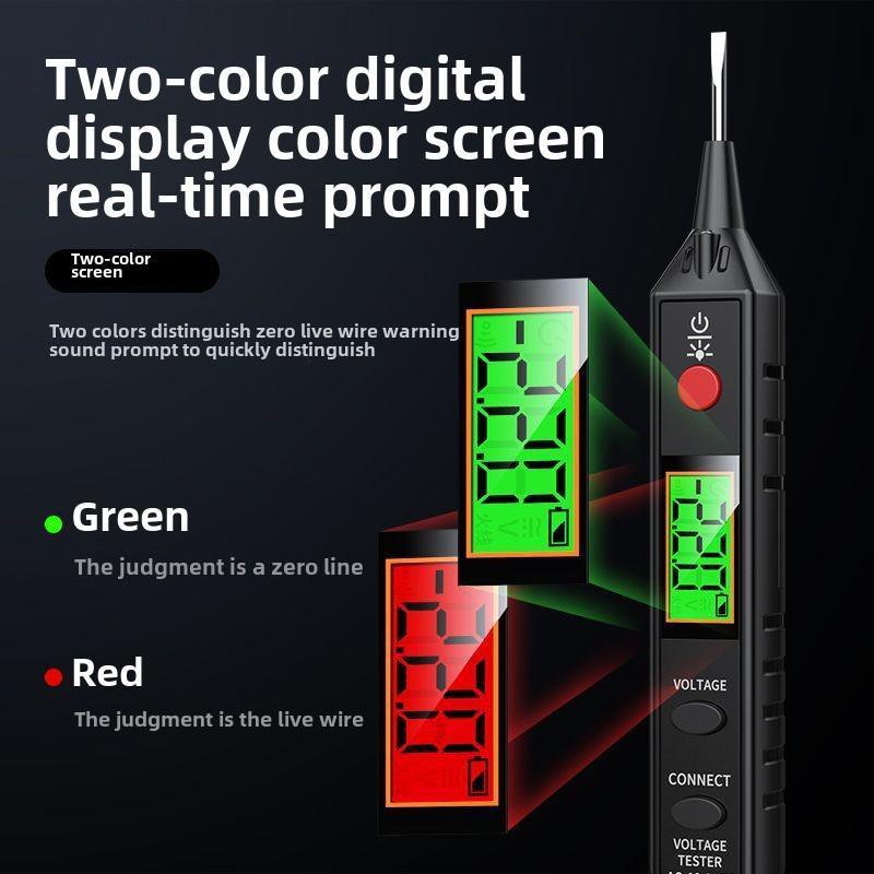Multifunctional Digital Voltage Tester, Non-Contact Electrical Tester with LCD Display for Home and Professional Use