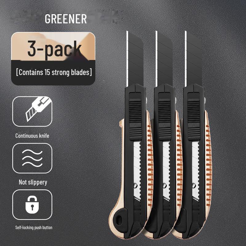 Green Forest Heavy-Duty All-Steel Utility Knife: Industrial-Grade, Thickened, Durable, Large Wallpaper & Paper Cutter