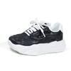 Spring new men's platform dad shoes leather surface casual sports shoes low-top niche men's shoes 1