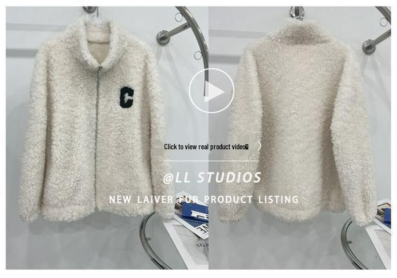 Winter 2026 Fleece Jacket for Middle-Aged Women - Thickened Short Hoodie for Autumn and Winter