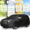 190*75*73in Black Full SUV Car Cover Waterproof Sun-Resistant Dust-proof UV Resistant Outdoor Auto Protection Cover