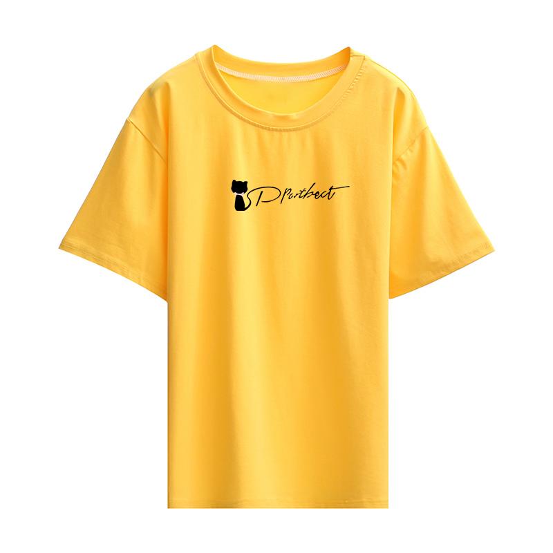 Summer pure cotton Casual loose student T Shirt Women's Y2k Tops Harajuku funny cartoon print Short Sleeve T-shirts Women