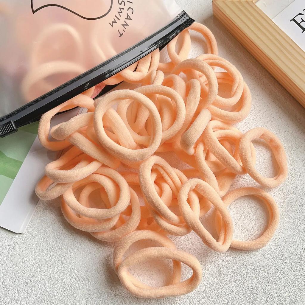 30/50/100 KS/Lot Dívka Mix Barev Gumičky do Vlasů Základní Gumičky Elastická Čelenka Vlasové Scrunchies Dámské Doplňky Držák na Ohon