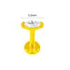 ASTM F136 G23 Titanium Labret Piercing Starfish Earring Stud Bee Leaf Push In CZ Threadless Cartilage 16/18/20G Body Jewelry