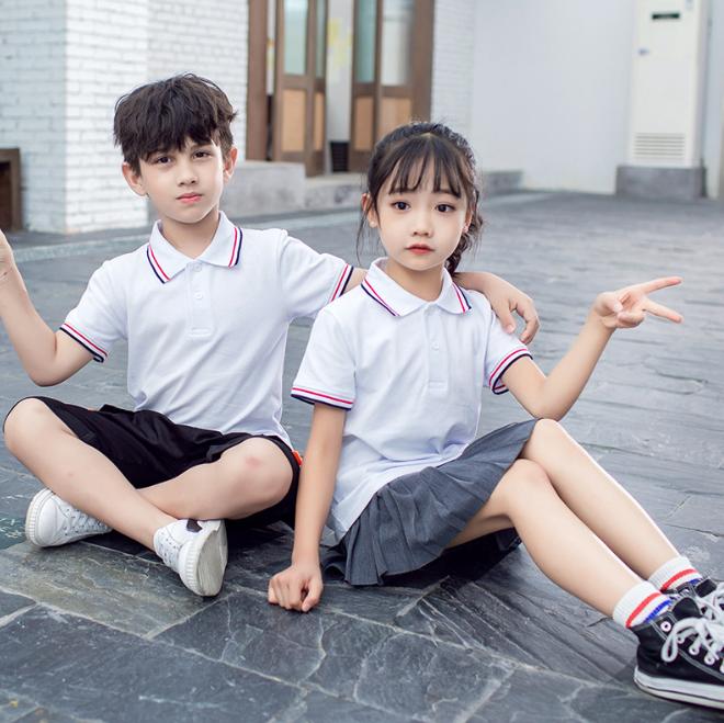 Dziecięcy Krótki Rękaw Lato Odzież Dziecięca Średnia Duża Dziecięca Koszulka Bawełniana Paski Koszulka Polo