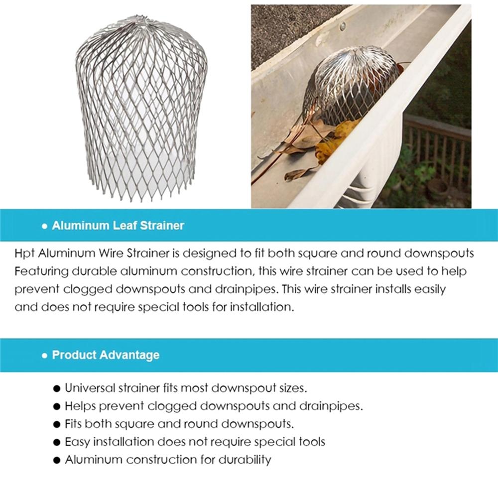 Stops Blockage Debris Leaf Drains Drain Net Cover Strainer Roof Gutter Guard Filters