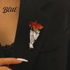 Floral Brooch Pin Flower Holder Bouquet Wearable Vase Insert Real