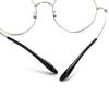 Black Smooth Line Eyeglasses Temple Tips Impact-resistant Universal Fit Eyewear Metal Leg Curve