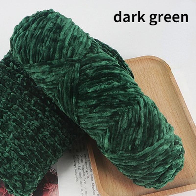 1Pc Chenille Yarn Velvet Yarn Texturized Polyester Blended Cotton Suggest Needle 4MM-5MM