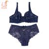Women Sexy Lace Lingerie Sets 2 Pieces Underwired Bra&Panty Set Sheer See Through Low Waist Underwear