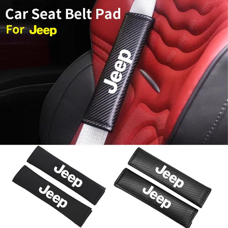 Car Seat Belt Shoulder Protector Cover Safety Belt Padding Pad For Jeep Renegade Wrangler Cherokee Compass Patriot Accessories