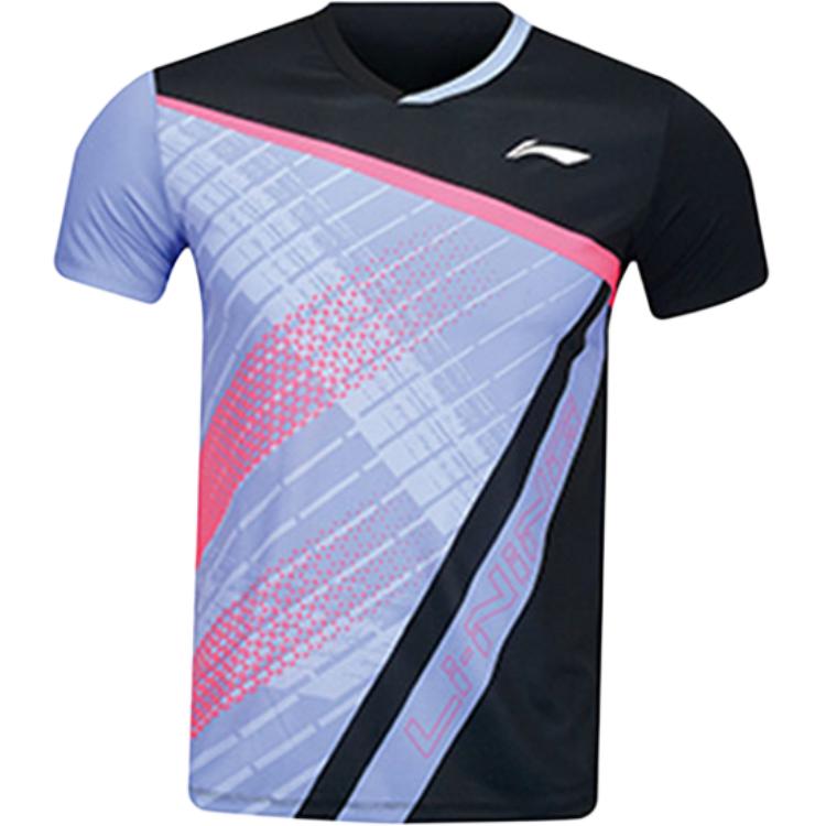 Li Ning Badminton Jerseys Unisex V Neck Moderate AAYV127 M